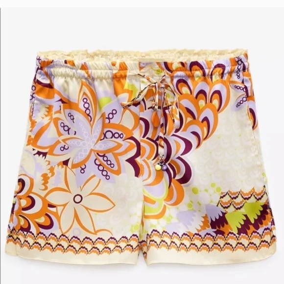 Zara Retro Print Two-Piece Set | Boho Chic Size L - Picture 4 of 8